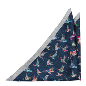 COLIBREEZE Navy blue pochette de costume
