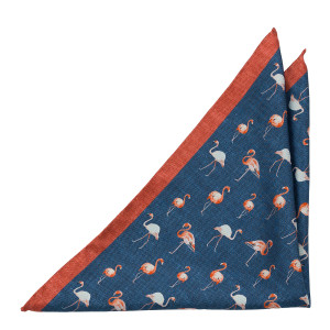 FENICOTTERO Midnight blue pochette de costume