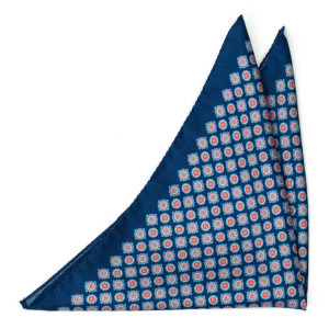 ARAZZO Navy blue pochette de costume