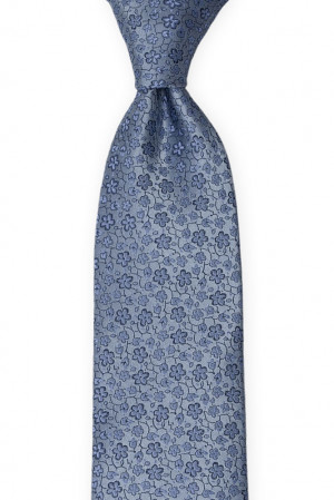 AUGURI Dusty blue cravate classique