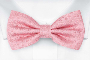 AUGURI Pale pink nœud papillon pré-noué