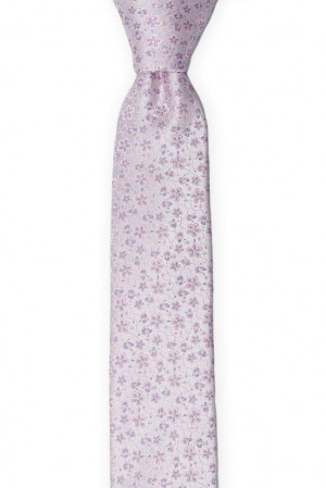 AUGURI Pale purple cravate slim