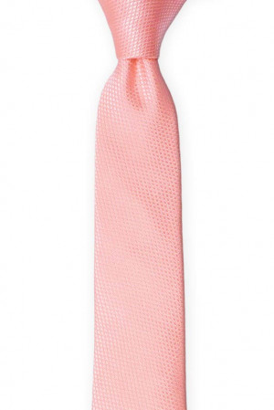 BIRDSEYE Pale pink cravate slim