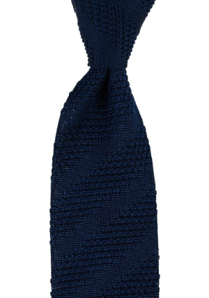 CROCHETED NAVY cravate