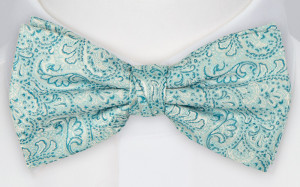 ENSAMBLE TURQUOISE nœud papillon pré-noué