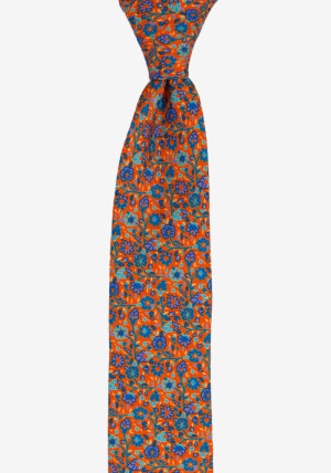 FLORIDO Orange cravate slim