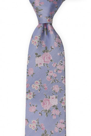 FLOWERCROWN Dusty blue cravate classique