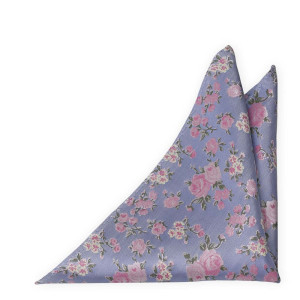 FLOWERCROWN Dusty blue pochette de costume