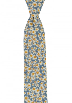 FLOWERLY BLUE cravate slim
