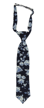 FONDOFYOU NAVY BLUE petite cravate enfant pré-nouée