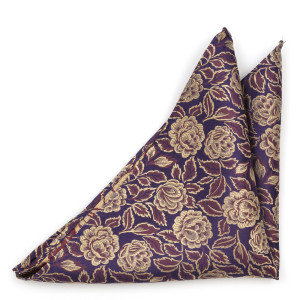 GOLDIVINE Aubergine pochette de costume