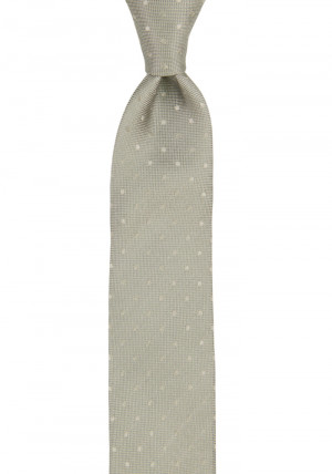 BRUDGUM Light grey cravate slim