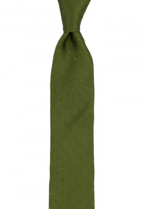 BRUDGUM Olive green cravate slim