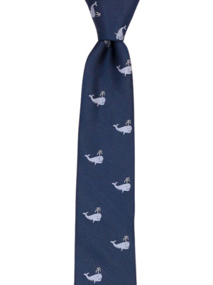 CACHALOT Blue cravate slim