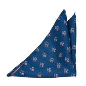 CIGOBLET Blue pochette de costume