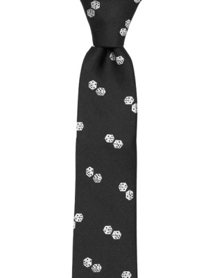 DICELET Black cravate slim