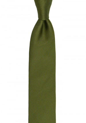 DRUMMEL Olive green cravate slim