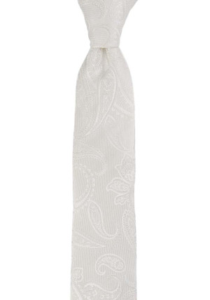 FLOTT WHITE cravate slim
