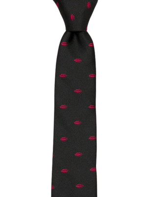 SMOOCHIE Black cravate slim
