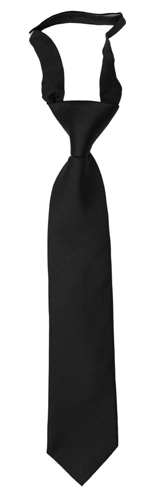 SOLID Black petite cravate enfant pré-nouée