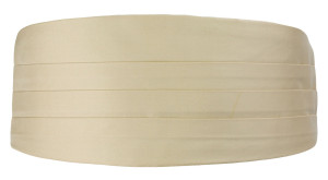 SOLID Champagne ceinture de smoking