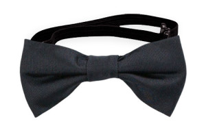 SOLID Charcoal nœud papillon bébé