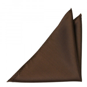 SOLID Dark brown pochette de costume