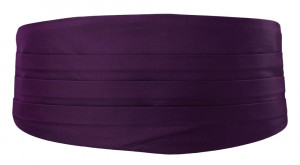 SOLID Dark purple ceinture de smoking