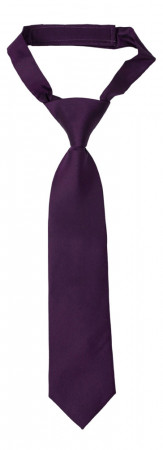 SOLID Dark purple petite cravate enfant pré-nouée