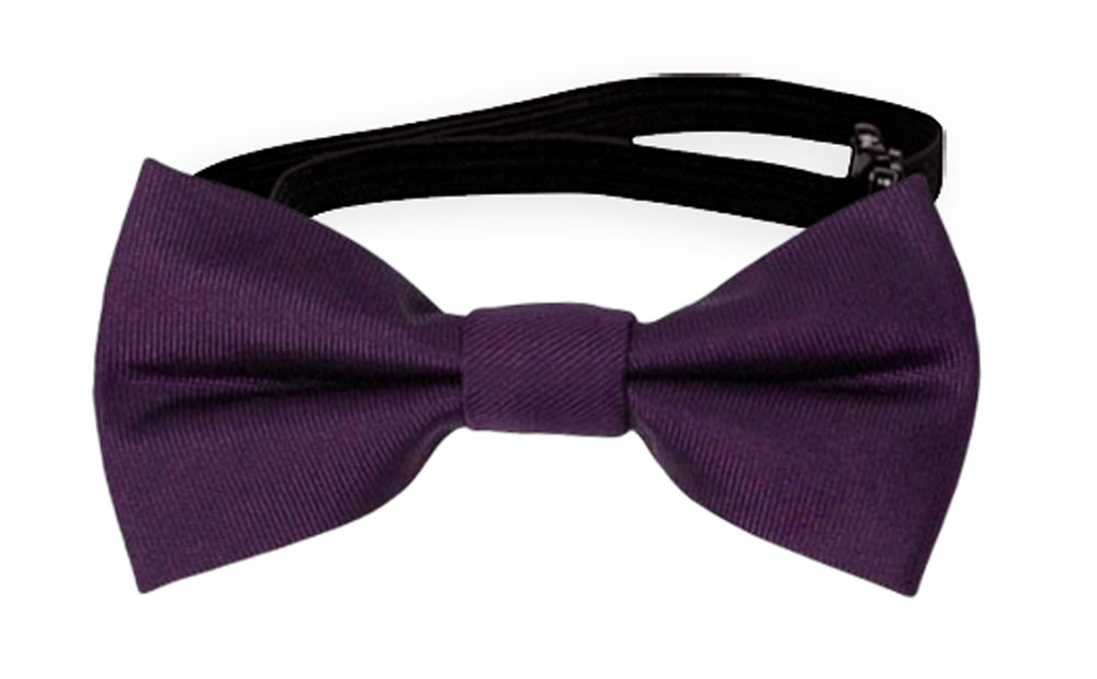 SOLID Dark purple nœud papillon bébé