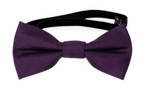 SOLID Dark purple nœud papillon bébé