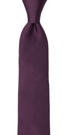 SOLID Eggplant cravate enfant medium