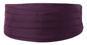 SOLID Eggplant ceinture de smoking