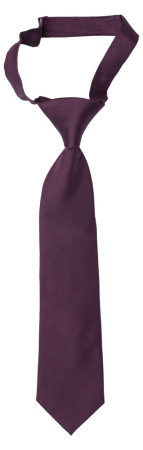 SOLID Eggplant petite cravate enfant pré-nouée