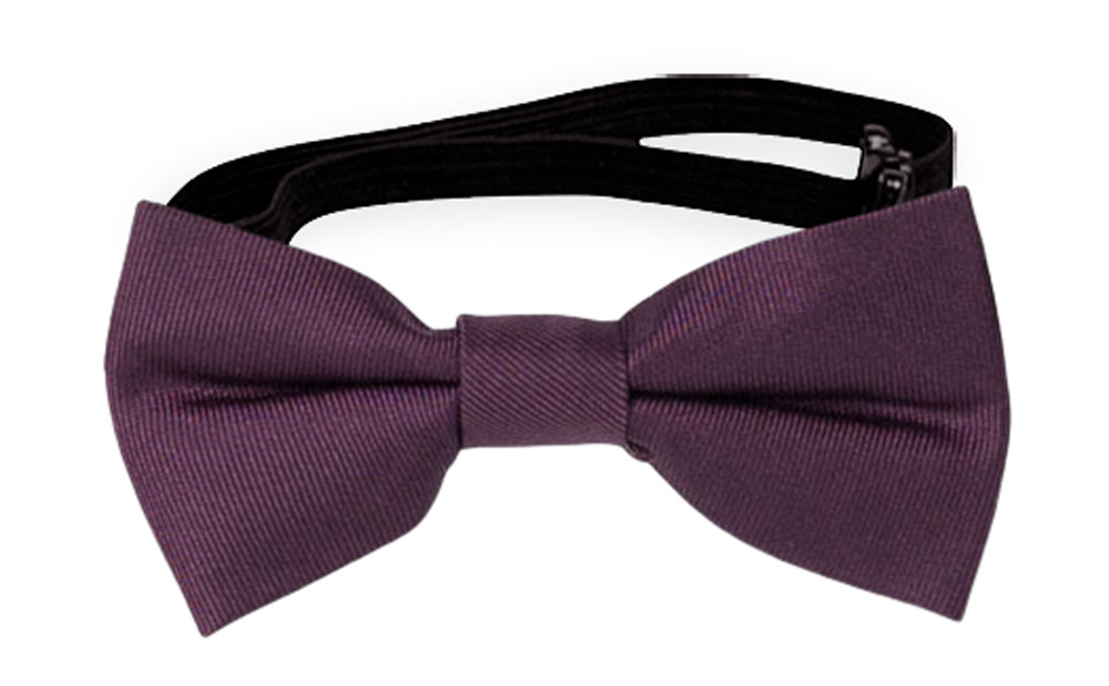 SOLID Eggplant nœud papillon bébé