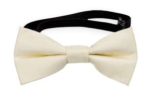 SOLID Off white nœud papillon bébé