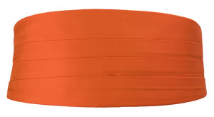 SOLID Orange ceinture de smoking