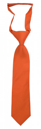 SOLID Orange petite cravate enfant pré-nouée