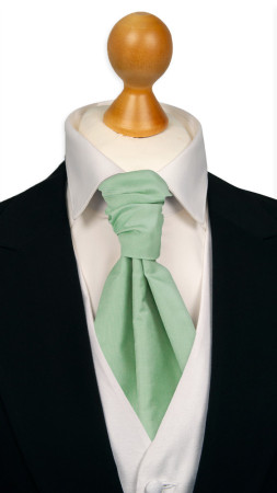 SOLID Pastel green lavallière pré-noué