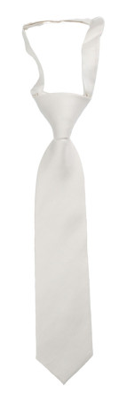 SOLID White petite cravate enfant pré-nouée