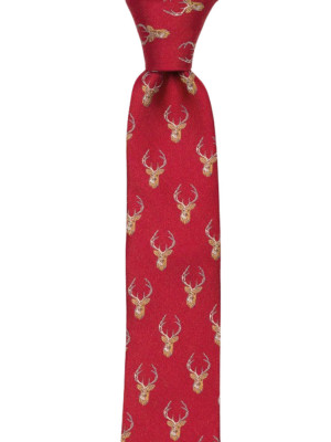STAGGERING Red cravate slim
