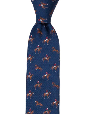TIEQUESTRIAN Blue cravate