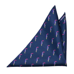 TOUCANNON Blue pochette de costume