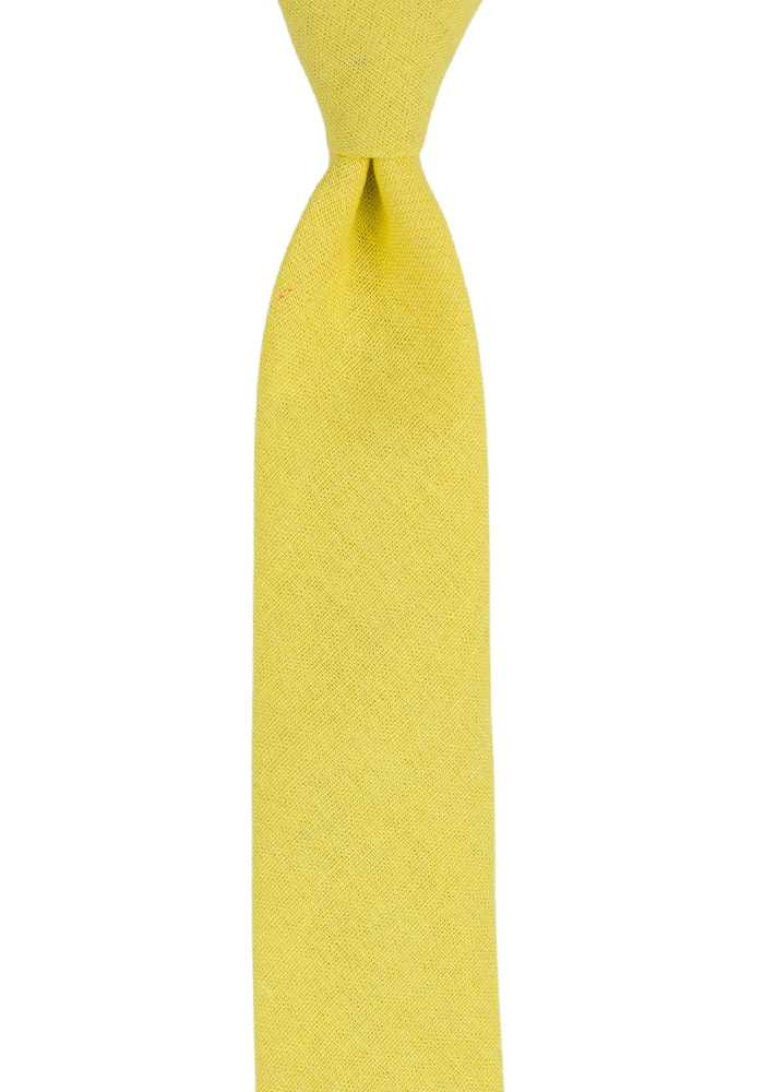 WISTFUL Light yellow cravate slim