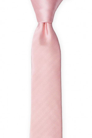 JAGGED Blush pink cravate slim