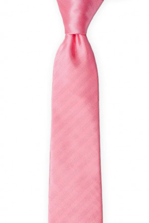 JAGGED Warm pink cravate slim