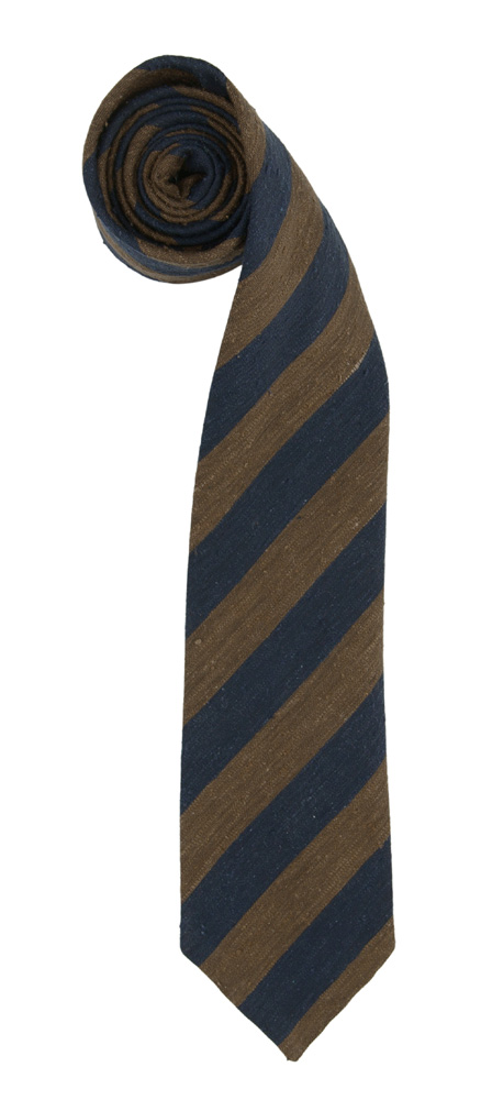 Cravate En Soie 100% Italienne - Rayures Gris Bleu Et Vert Clair - Longueur 148/152 Cm