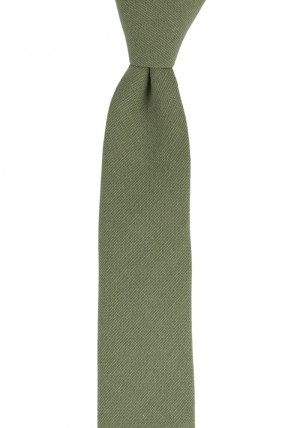 MOREAMORE Laurel green cravate slim