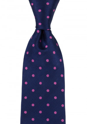 ONTHEDOT NAVY PINK cravate classique