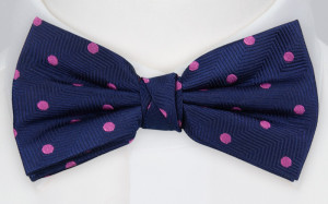 ONTHEDOT NAVY PINK nœud papillon pré-noué